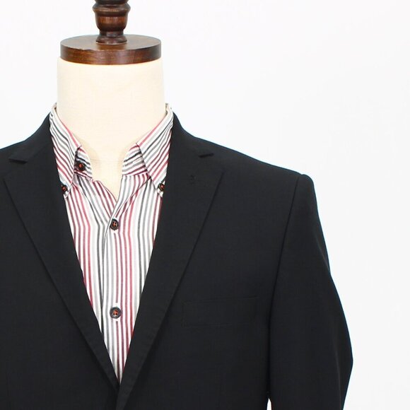 English Laundry 38R Black Solid 2-Button Sport Coat Blazer Jacket P361 - Picture 5 of 11